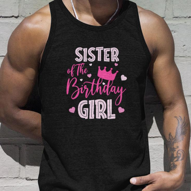 Funny Sister Of The Birthday Girl Cute Pink Unisex Tank Top Gifts for Him