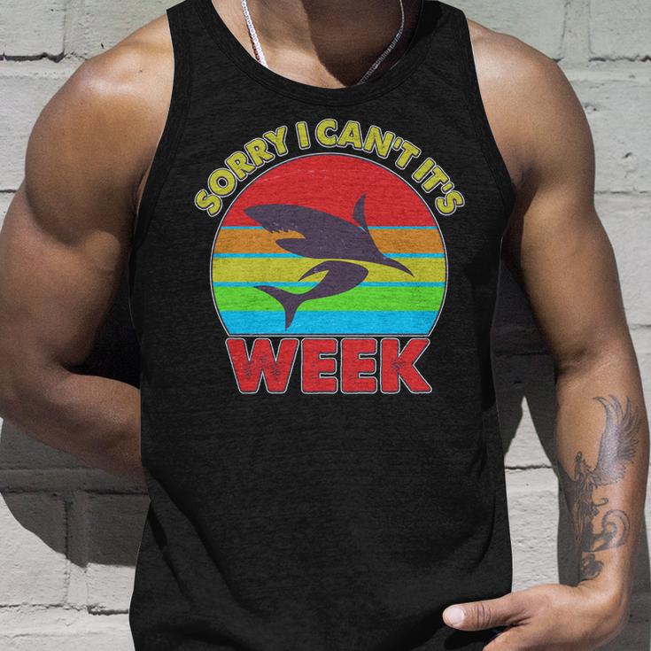 Funny Sorry I Cant Its Shark Week Tshirt Unisex Tank Top Gifts for Him