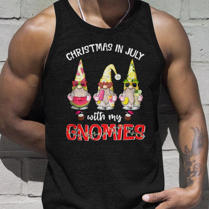 Funny Summer Vacation Gnomies Gnomes For Christmas In July Unisex Tank Top Gifts for Him