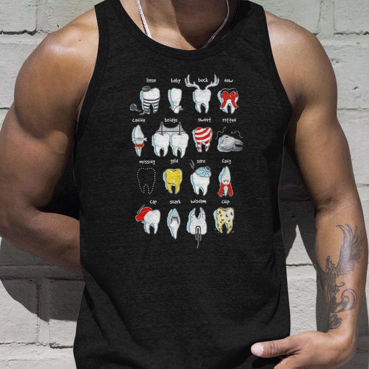 Funny Tooth Designs Dentist Teeth Dental Tshirt Unisex Tank Top Gifts for Him