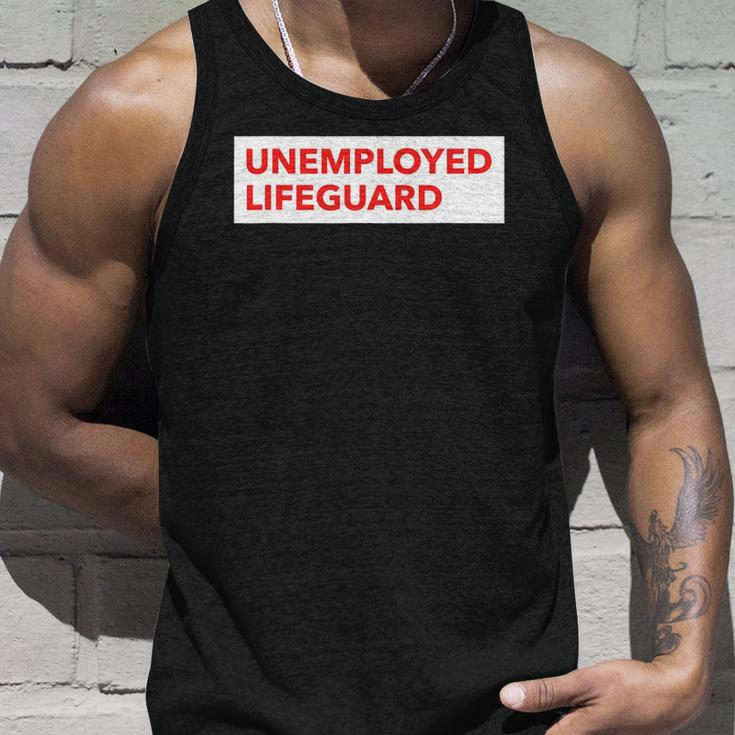 Funny Unemployed Lifeguard Life Guard Unisex Tank Top Gifts for Him