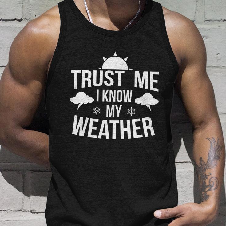 Funny Weather Meteorologist Gift Forecaster Weatherman Climate Fun Gift Unisex Tank Top Gifts for Him