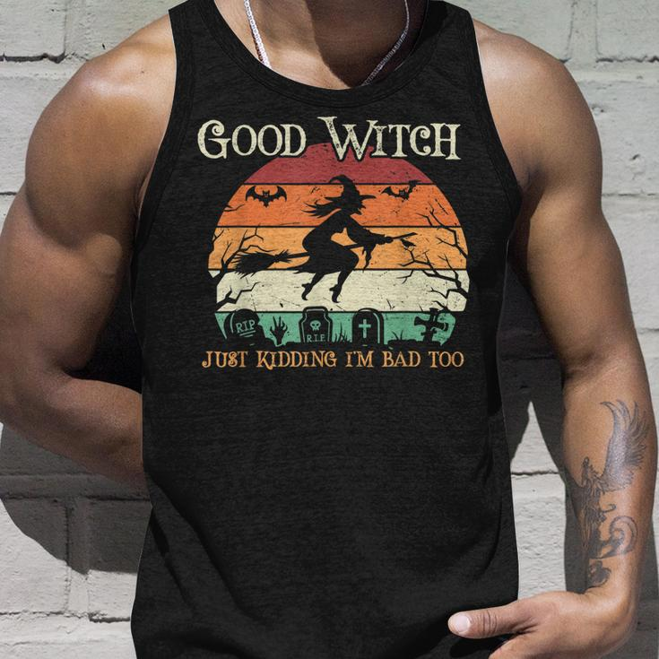Funny Witch Halloween Good Witch Just Kidding Unisex Tank Top Gifts for Him