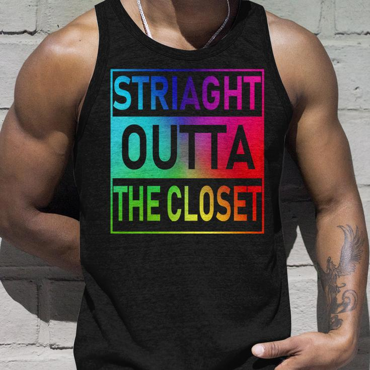 Gay Pride Straight Outta The Closet Tshirt Unisex Tank Top Gifts for Him