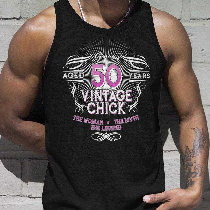 Genuine Aged 50 Years Vintage Chick 50Th Birthday Unisex Tank Top Gifts for Him