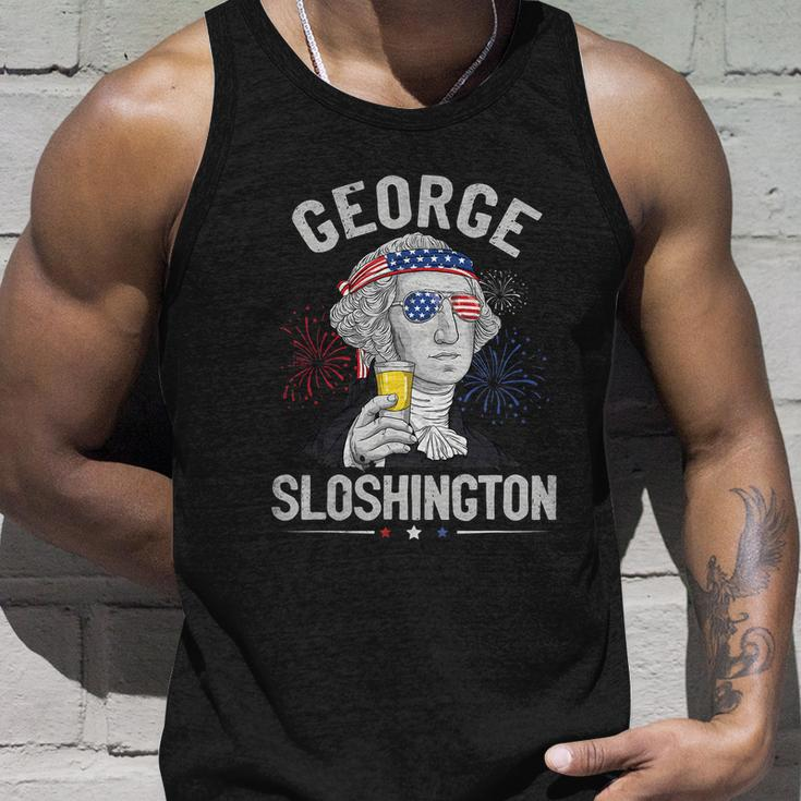 George Sloshington Washington Funny 4Th Of July Usa American Unisex Tank Top Gifts for Him