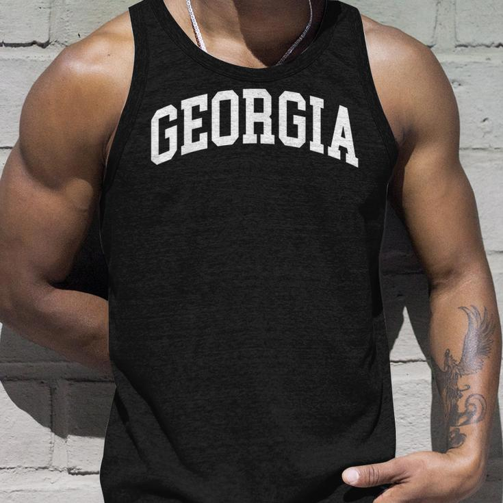Georgia Us College Font Proud American Usa States Men Women Tank Top Graphic Print Unisex Gifts for Him