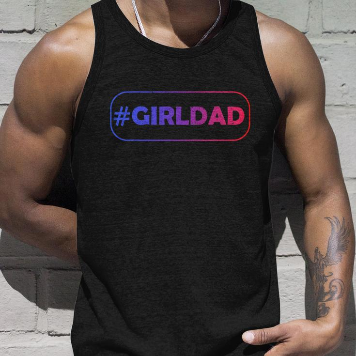 Girl Dad Hashtag Outnumbered Funny Fathers Day Gift Unisex Tank Top Gifts for Him