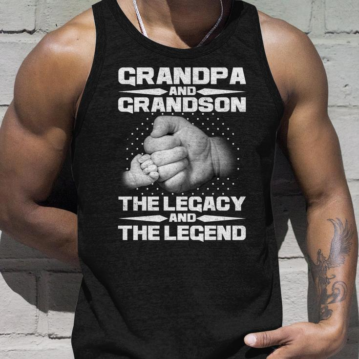 Grandpa And Grandson The Legacy The Legend Tshirt Unisex Tank Top Gifts for Him