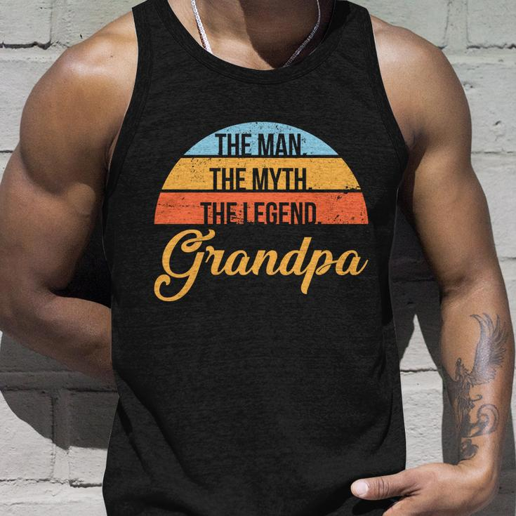 Grandpa The Man The Myth The Legend Saying Tshirt Unisex Tank Top Gifts for Him