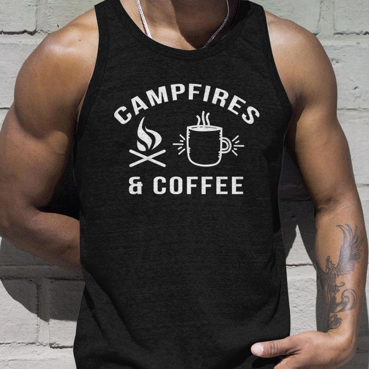 Grateful Glamper Campfires And Coffee Funny Gift For Or Unisex Tank Top Gifts for Him