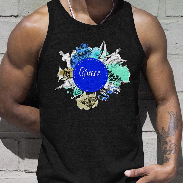 Greece V2 Unisex Tank Top Gifts for Him