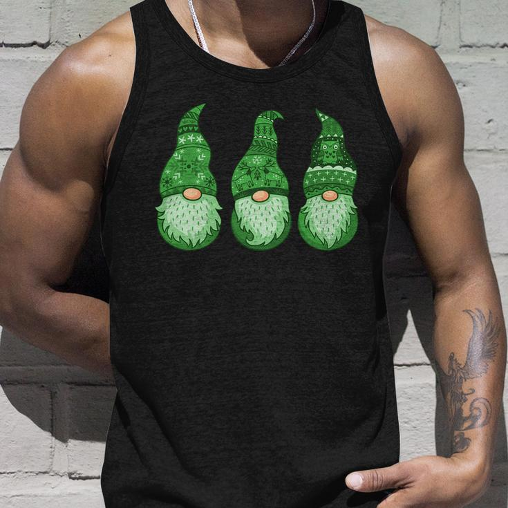 Green Ugly Sweater Irish Gnomes St Patricks Day Unisex Tank Top Gifts for Him