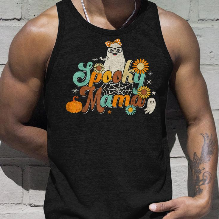 Groovy Spooky Mama Ghost Boo Halloween Costume Retro Hippie Unisex Tank Top Gifts for Him