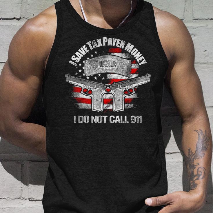 Gun Control I Save Tax V2 Unisex Tank Top Gifts for Him