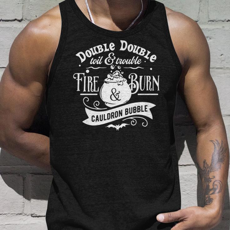 Halloween Double Double Toil And Trouble White Men Women Tank Top Graphic Print Unisex Gifts for Him