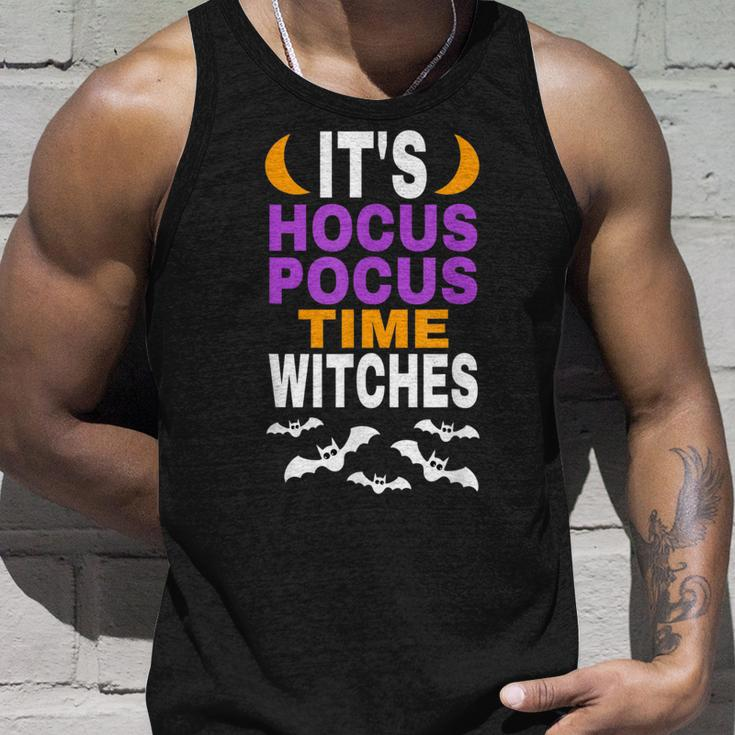 HalloweenIts Hocus Pocus Time Witches Bats Flying Unisex Tank Top Gifts for Him