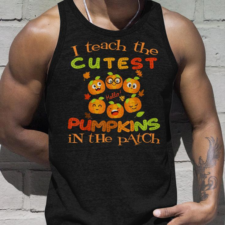 Halloween Teacher Cutest Pumpkin Patch Kindergarten Teacher Unisex Tank Top Gifts for Him