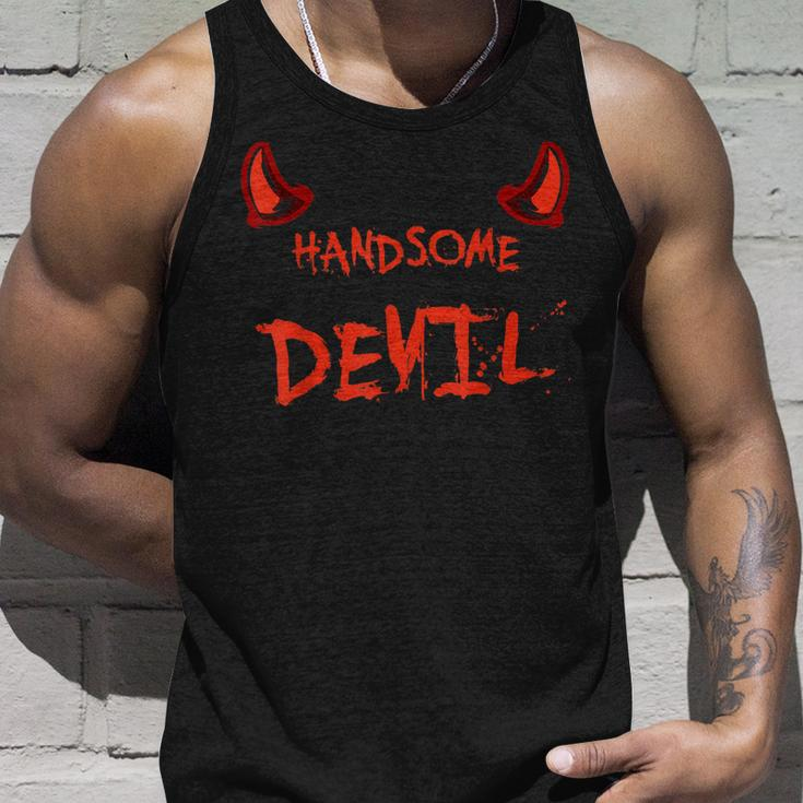 Handsome Devil Blood Horns Halloween Night Party Costume Unisex Tank Top Gifts for Him