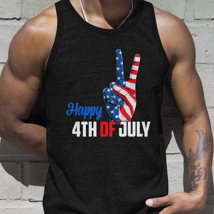 Happy 4Th Of July Peace America Independence Day Patriot Usa Gift Unisex Tank Top Gifts for Him