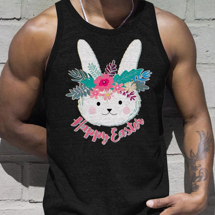 Happy Easter Flower Bunny Unisex Tank Top Gifts for Him