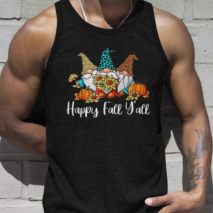 Happy Fall Yall Tshirt Gnome Leopard Pumpkin Autumn Gnomes Graphic Design Printed Casual Daily Basic Unisex Tank Top Gifts for Him