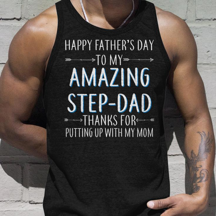 Happy Fathers Day To My Amazing Stepdad Unisex Tank Top Gifts for Him