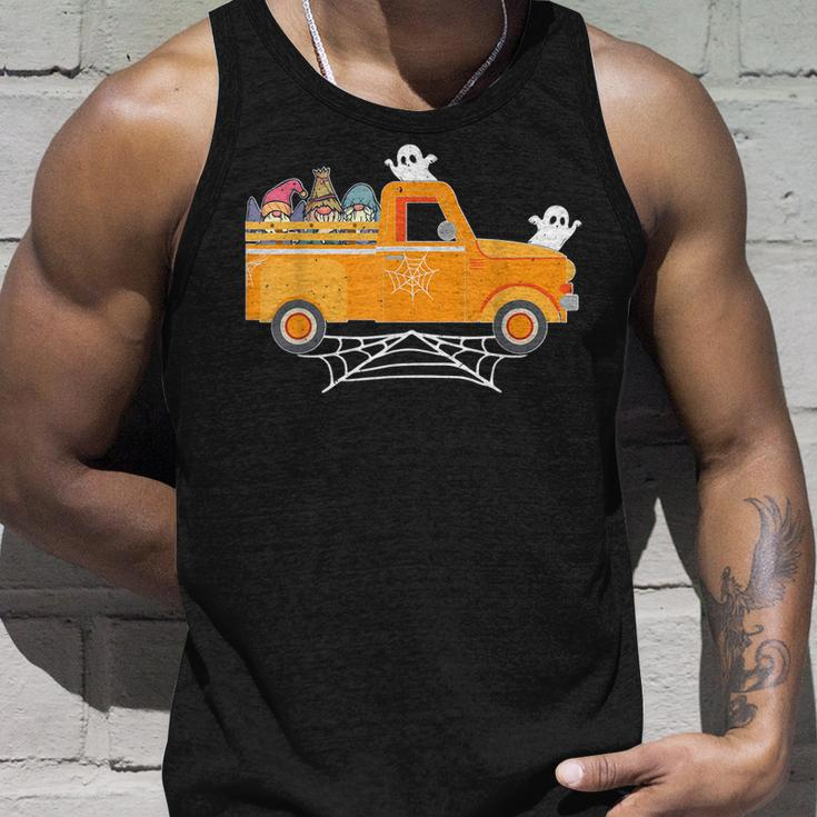 Happy Halloween Gnome Truck Drive Spooky Gnome Crew Squad V2 Unisex Tank Top Gifts for Him