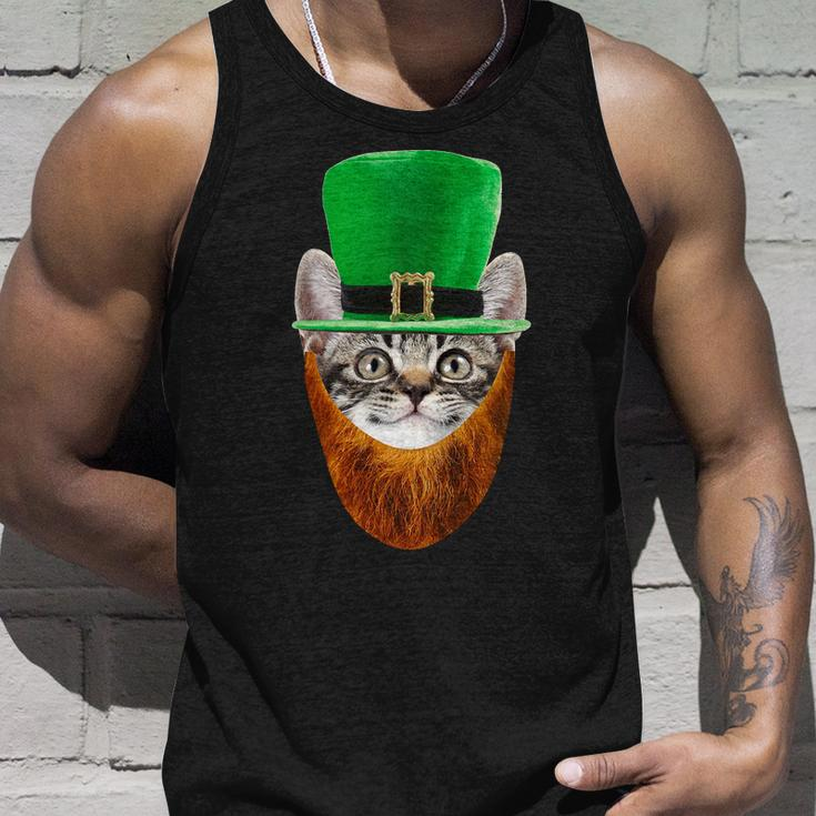 Happy St Catricks Day Funny Cat Ginger Beard St Patricks Day Tshirt Unisex Tank Top Gifts for Him