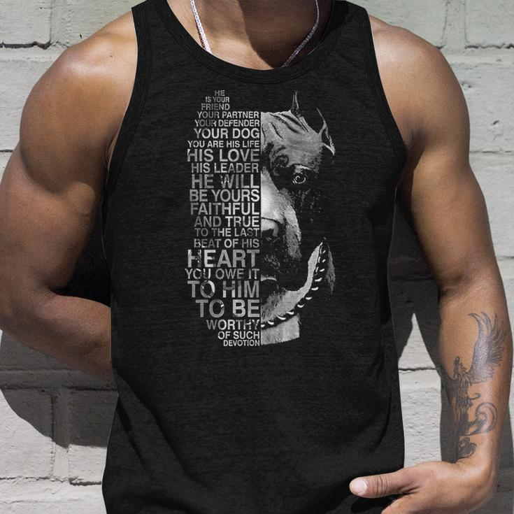He Is Your Friend Your Partner Your Dog Pitbull Unisex Tank Top Gifts for Him