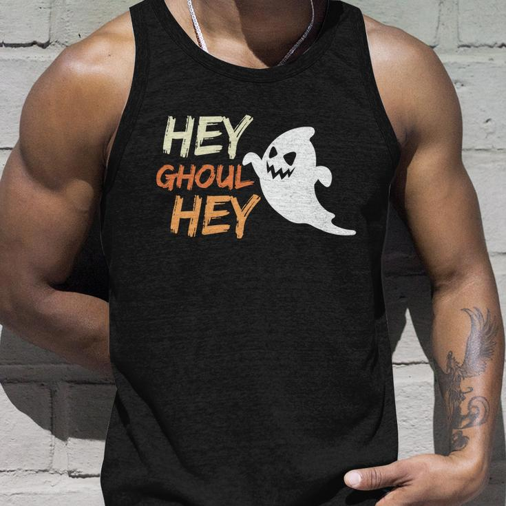 Hey Ghoul Hey Ghost Boo Halloween Quote Unisex Tank Top Gifts for Him