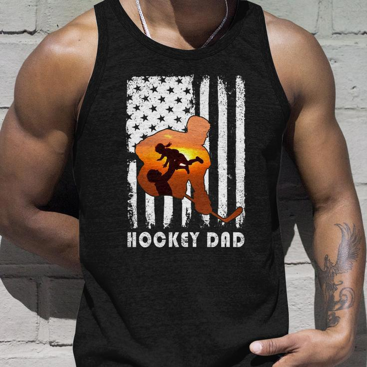 Hockey Dad Father And Kid Family Hockey Lover Unisex Tank Top Gifts for Him