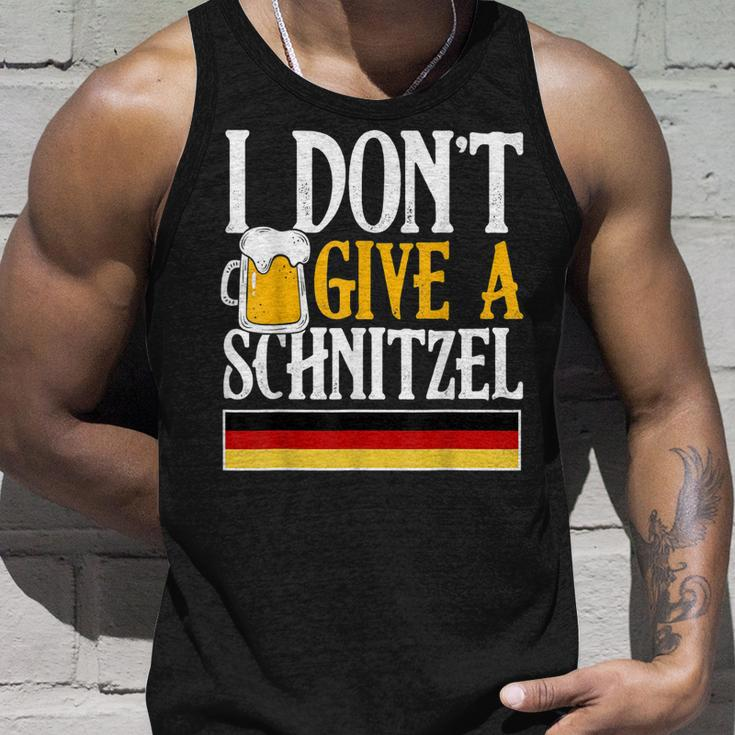 I Dont Give A Schnitzel German Beer Wurst Funny Oktoberfest Men Women Tank Top Graphic Print Unisex Gifts for Him