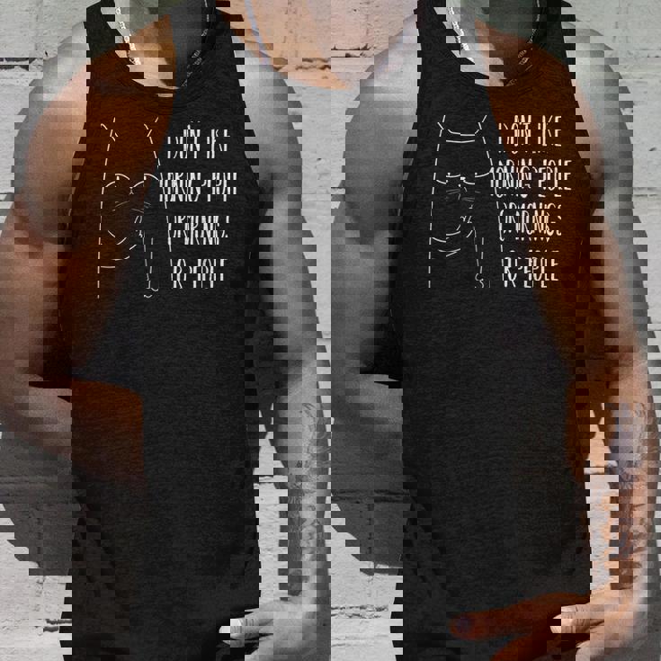 I Dont Like Morning People Or Mornings Or People Cat Love Men Women Tank Top Graphic Print Unisex Gifts for Him