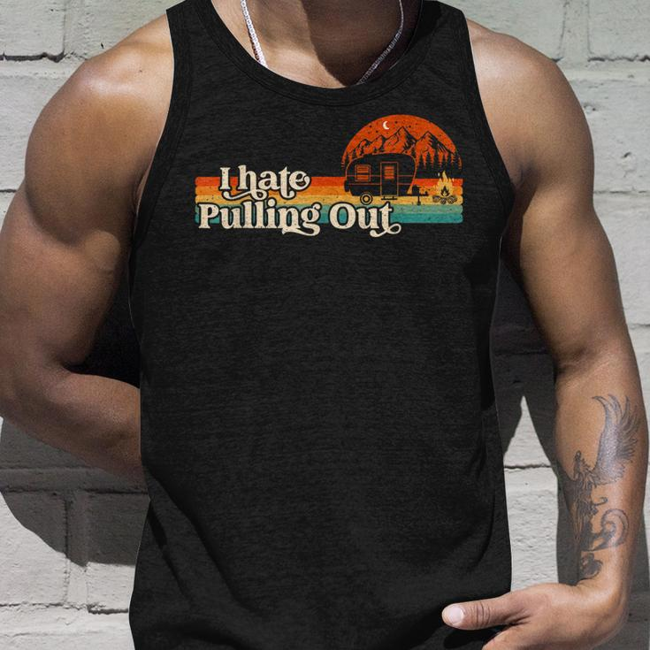 I Hate Pulling Out Funny Camping Retro Vintage Camper Men Women Tank Top Graphic Print Unisex Gifts for Him