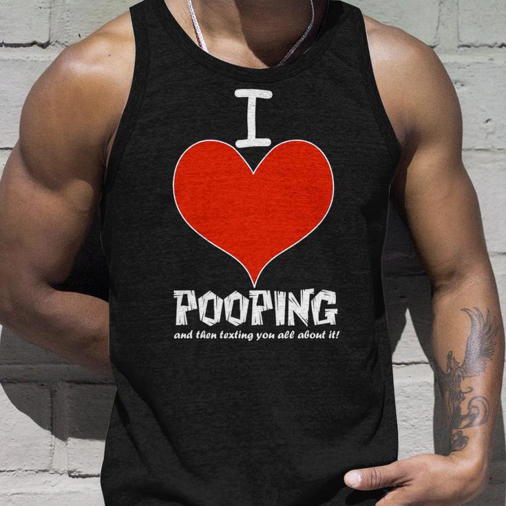 I Heart Pooping And Texting Tshirt Unisex Tank Top Gifts for Him