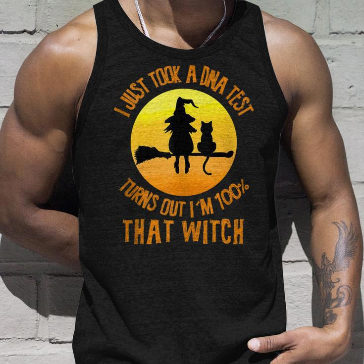 I Just Took A Dna Test Womens Halloween Witch Unisex Tank Top Gifts for Him