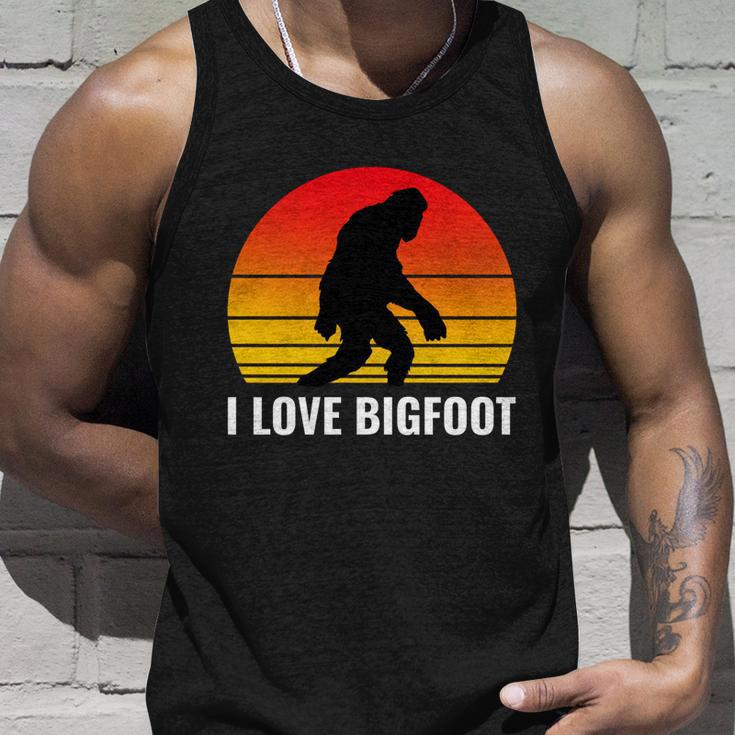 I Love Bigfoot Meaningful Gift Sasquatch Camping Hide And Seek Champion Cool Gif Unisex Tank Top Gifts for Him
