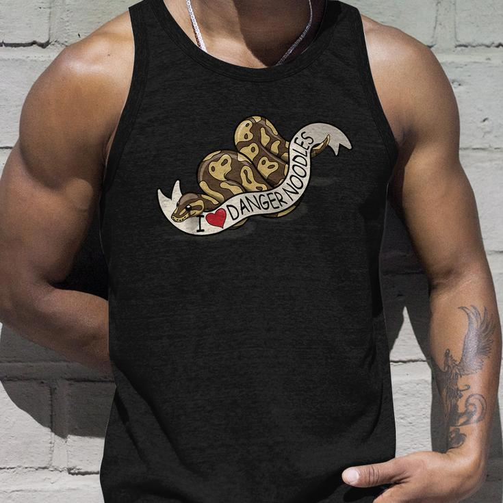 I Love Danger Noodles Ball Python Cute Graphic Design Printed Casual Daily Basic Unisex Tank Top Gifts for Him
