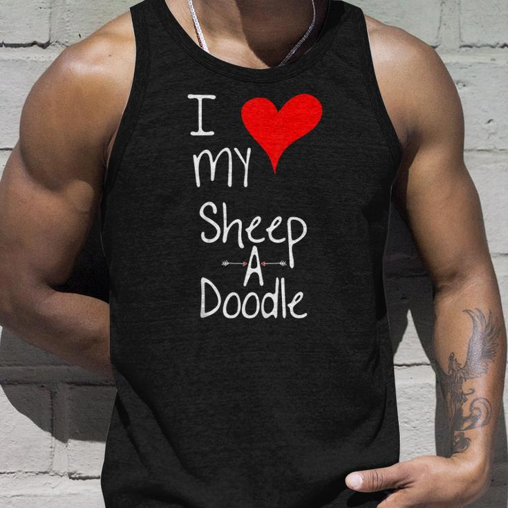 I Love My Sheepadoodle Cute Dog Owner Gift &8211 Graphic Unisex Tank Top Gifts for Him