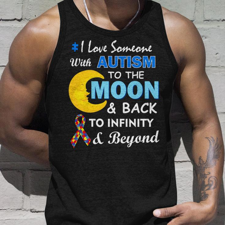 I Love Someone With Autism To The Moon & Back V2 Unisex Tank Top Gifts for Him