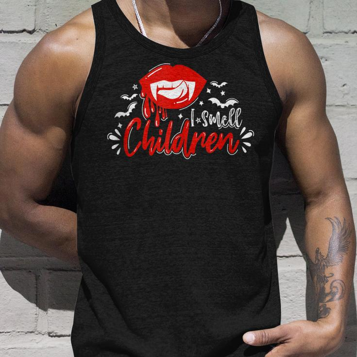 I Smell Children - Funny Witch Halloween Spooky Bats Blood Unisex Tank Top Gifts for Him