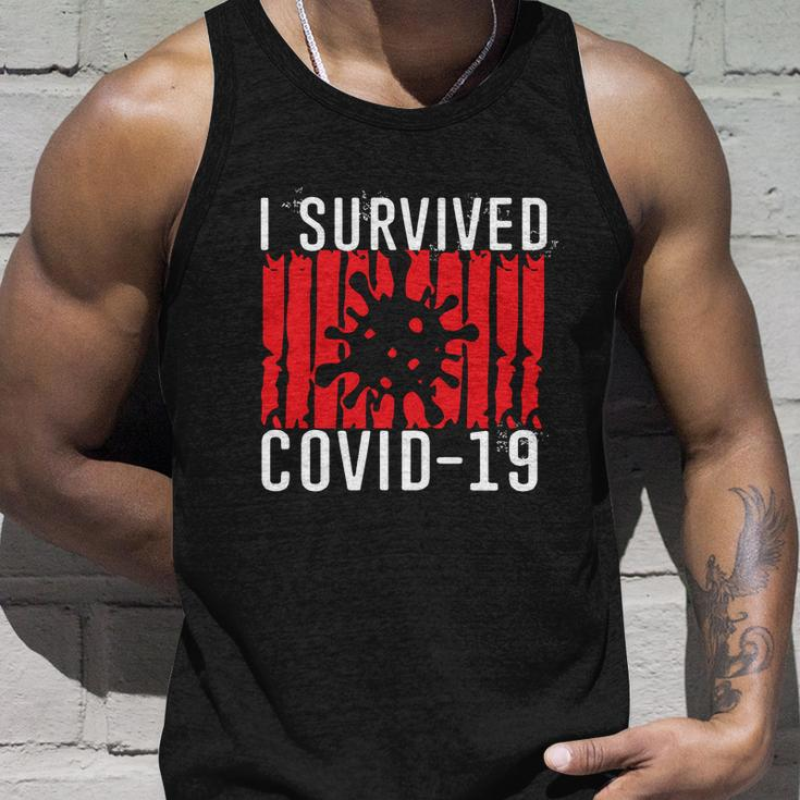 I Survived Covid19 Distressed Unisex Tank Top Gifts for Him