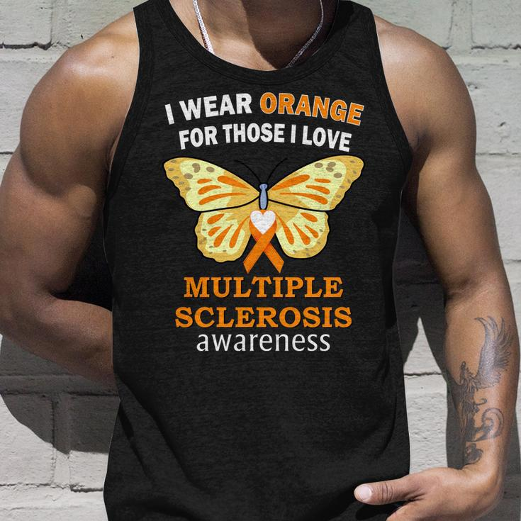 I Wear Orange For Those I Love Ms Multiple Sclerosis Tshirt Unisex Tank Top Gifts for Him