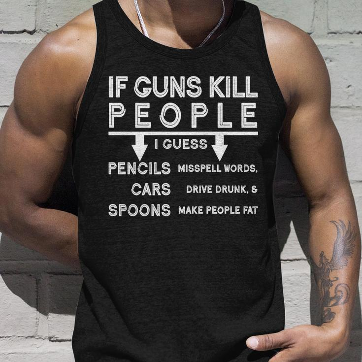 If Guns Kill People Funny 2Nd Amendment Gun Rights Tshirt Unisex Tank Top Gifts for Him