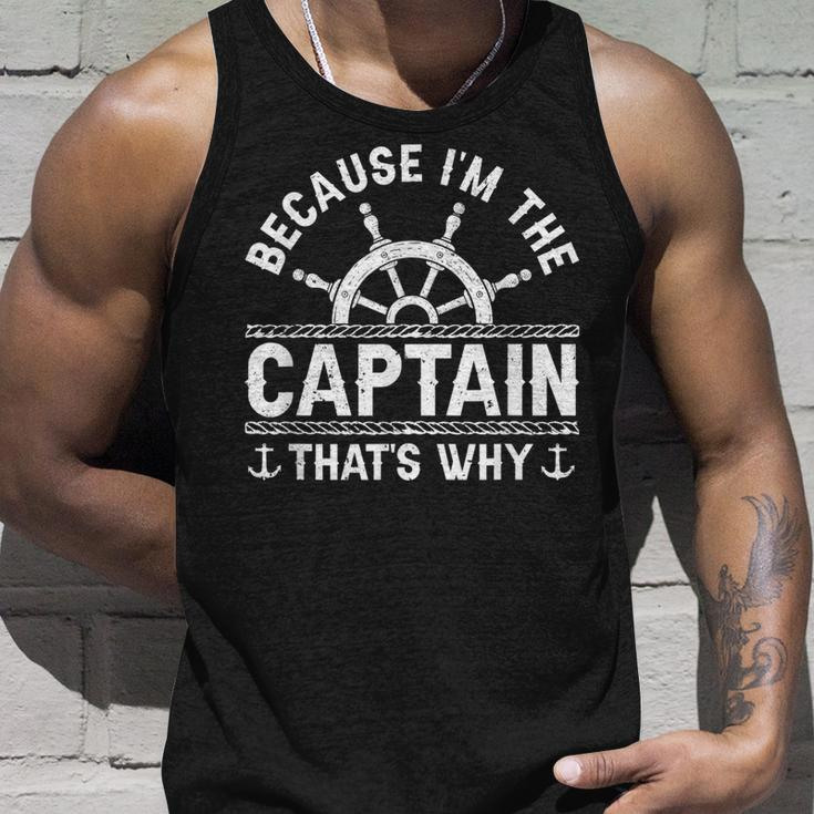 Im The Captain Boat Owner Boating Lover Funny Boat Captain Unisex Tank Top Gifts for Him