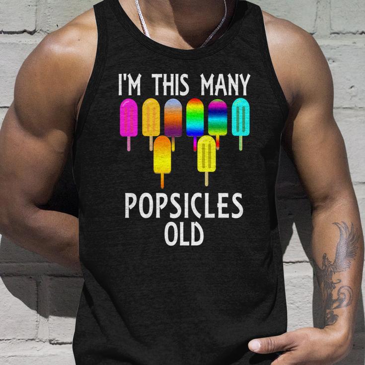 Im This Many Popsicles Old Funny 8Th Birthday Popsicle Gift Unisex Tank Top Gifts for Him