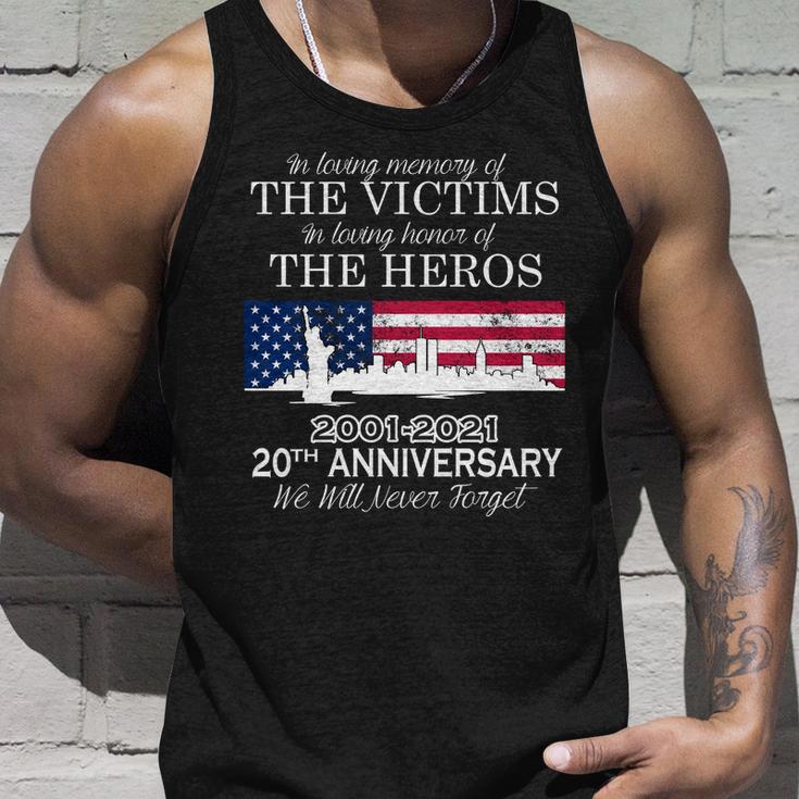 In Loving Memory Of The Victims Heroes 911 20Th Anniversary Unisex Tank Top Gifts for Him