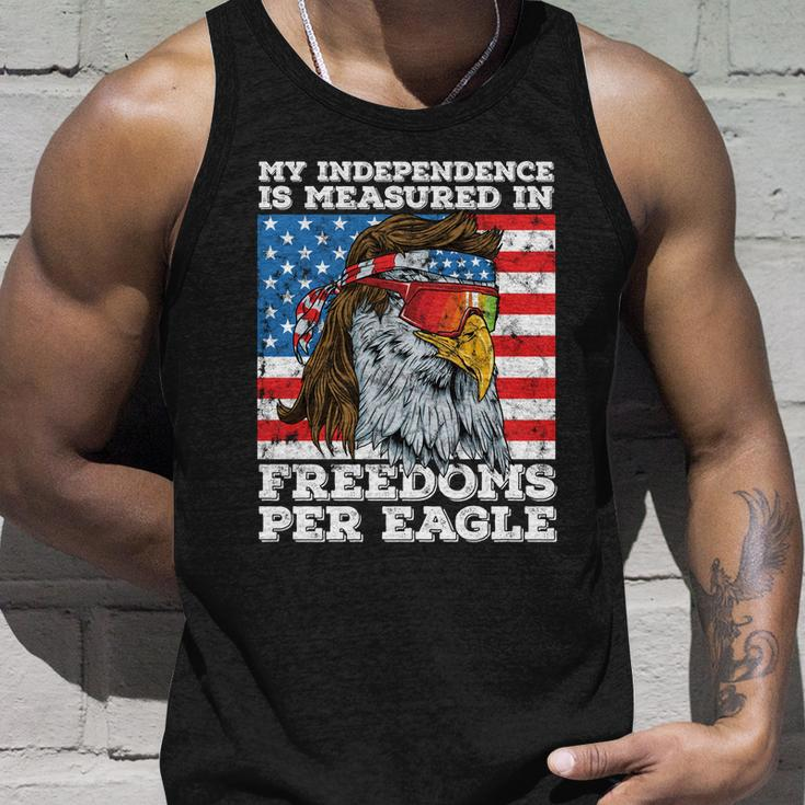 Independence Measured In Freedoms Per Eagle Usa 4Th Of July Cute Gift Unisex Tank Top Gifts for Him