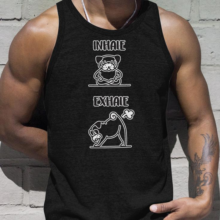 Inhale Exhale Pug Unisex Tank Top Gifts for Him